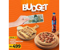 Pizza One Budget Deal 3 For Rs.499/-